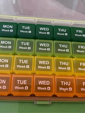 Daily Pill Organizer Box For 28 days by Auvon